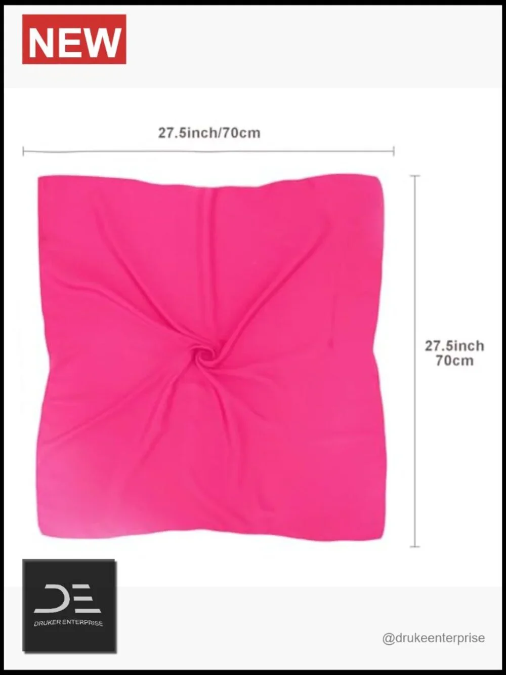 Square Satin Silk Feeling Scarf for Women - Head Neck Handbag Accessory